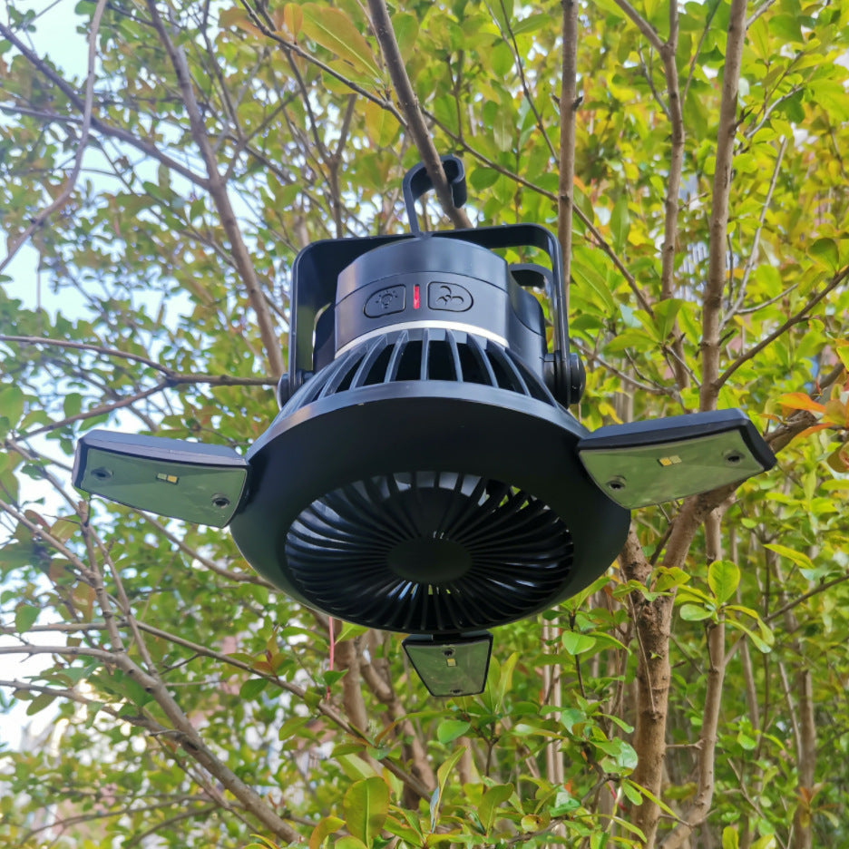 Solar Camping Light Foldable Fan Hanging Hook Rechargeable – Pals By Design