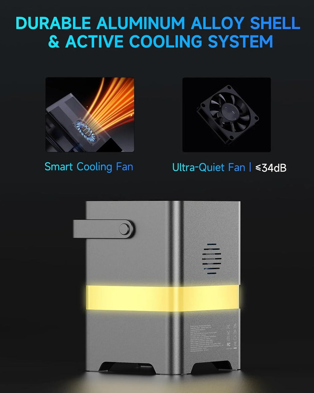Portable Power Station, 300W 257Wh with Color LED Light, PD 100W Two-Way Fast Charge, AC Outlet Pure Sine Wave, DC, USB-A/USB-C, 120V Portable Power Bank for Camping Home Outdoor Use