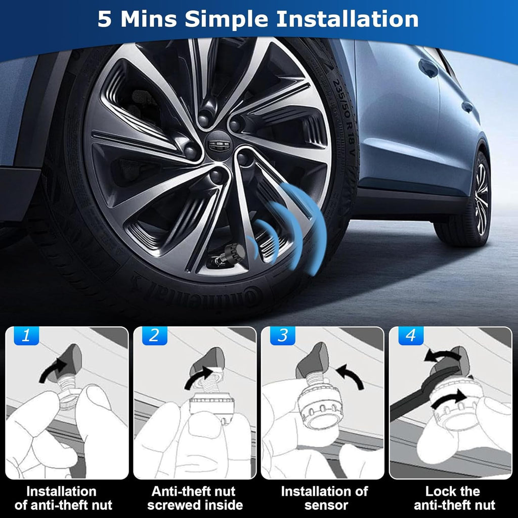 RV Tire Pressure Monitoring System -TPMS Tire Pressure Monitor with 6 Sensors,M1