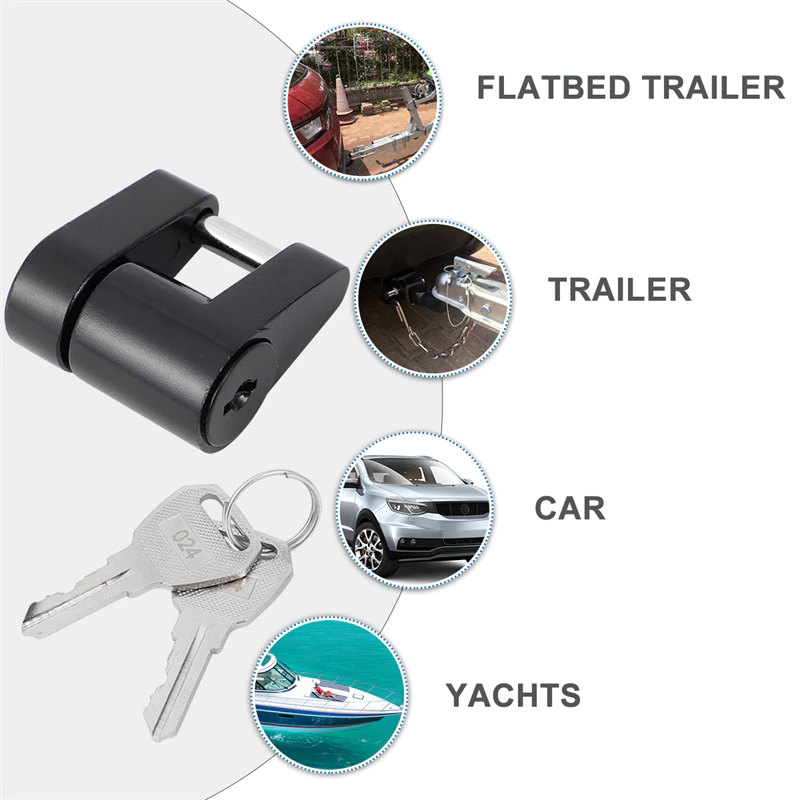 Trailer Hitch Coupler Lock Dia 1/4" Span 3/4" For Tow Boat RV Truck – view 8 – Pals By Design