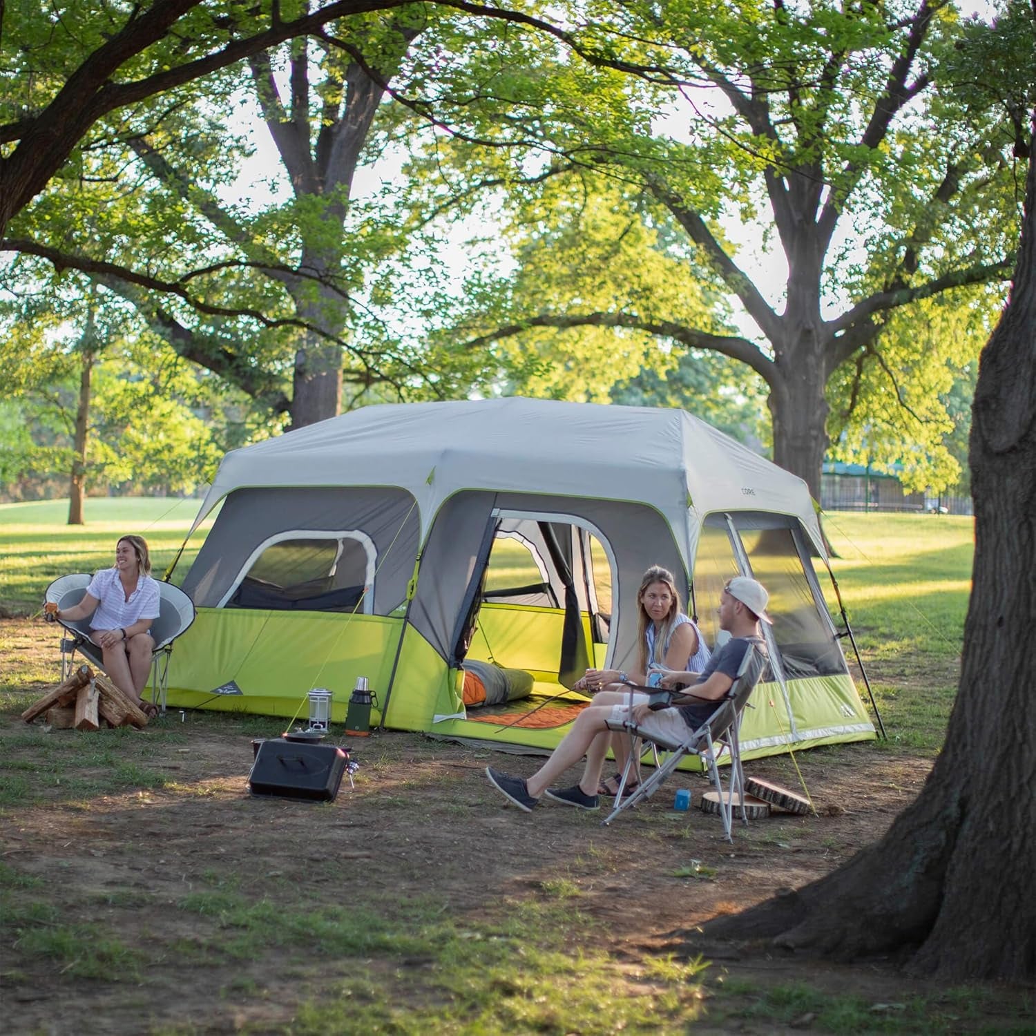 9 Person Instant Cabin Tent - 14' X 9', Green (40008)