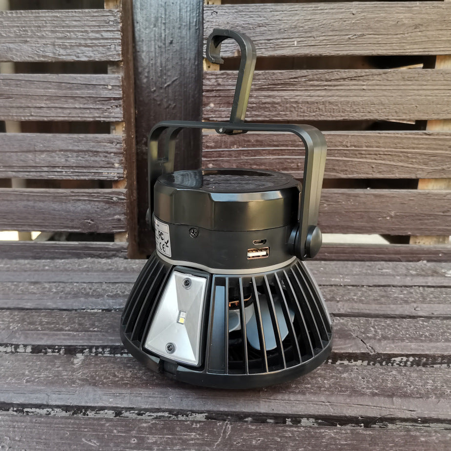 Solar Camping Light Foldable Fan Hanging Hook Rechargeable – view 5 – Pals By Design