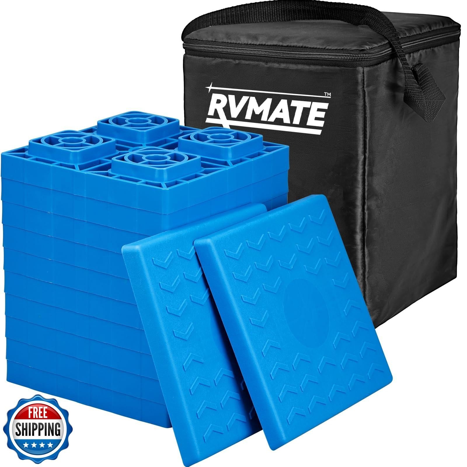 RVMATE RV Leveling Blocks 12 Pack, Heavy Duty Camper Leveling Blocks, Levelin