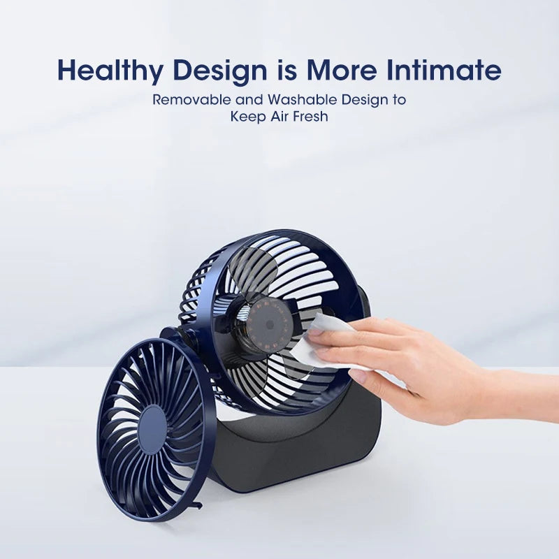 Wide-angle Air Supply Desktop Mini Usb Rechargeable Turbo Electric Fan – view 4 – Pals By Design