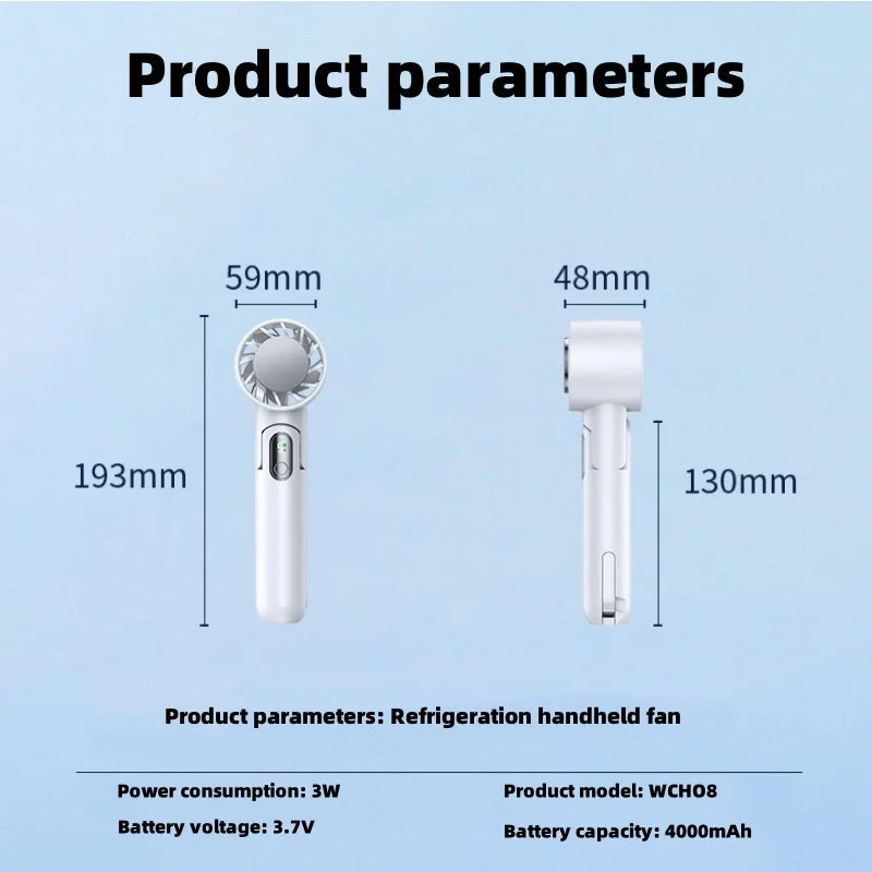 Refrigeration Handheld Fan Portable Power Bank Desktop Can Be – view 4 – Pals By Design