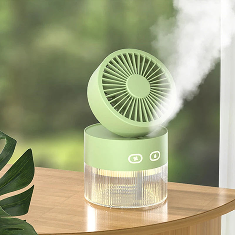 Spray Cooling Fan USB Mini Fan Desktop Turbine Foldable Cold Air – view 3 – Pals By Design
