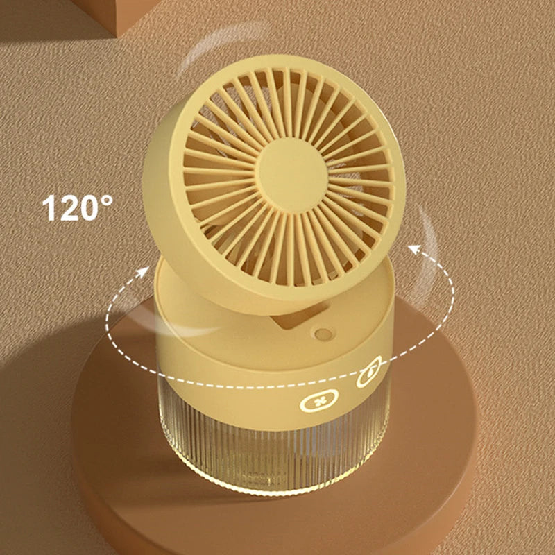 Spray Cooling Fan USB Mini Fan Desktop Turbine Foldable Cold Air – view 4 – Pals By Design