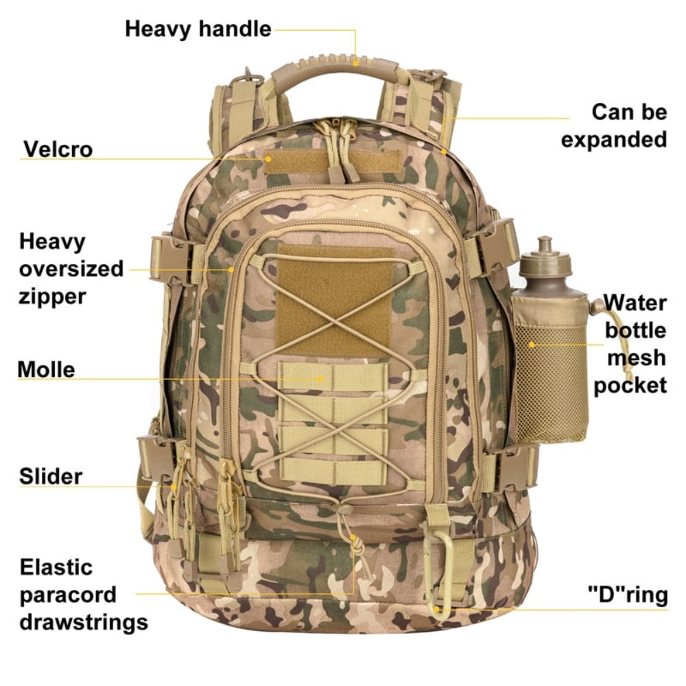 Large Capacity Waterproof Camping Outdoor Backpack – view 5 – Pals By Design