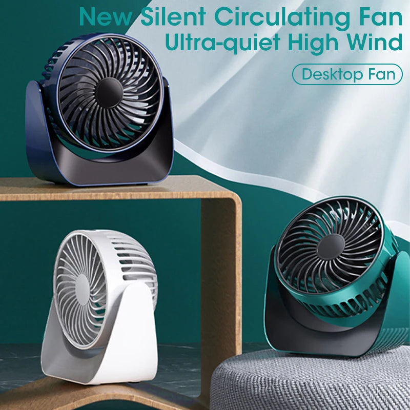 Wide-angle Air Supply Desktop Mini Usb Rechargeable Turbo Electric Fan – Pals By Design