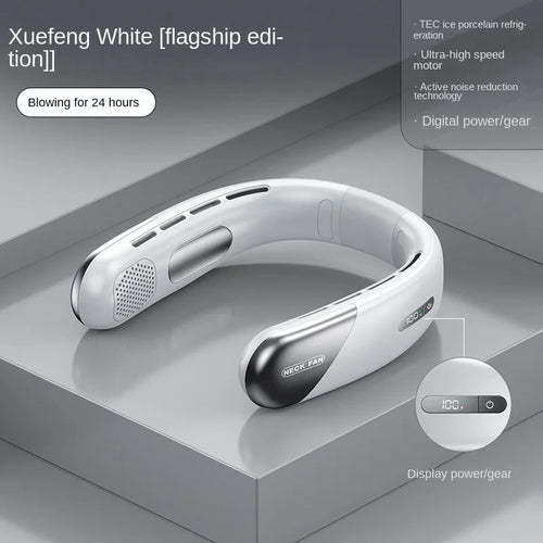 10000mAh Portable Neck Fan Mini Bladeless Silent Neckband Fan USB – view 7 – Pals By Design