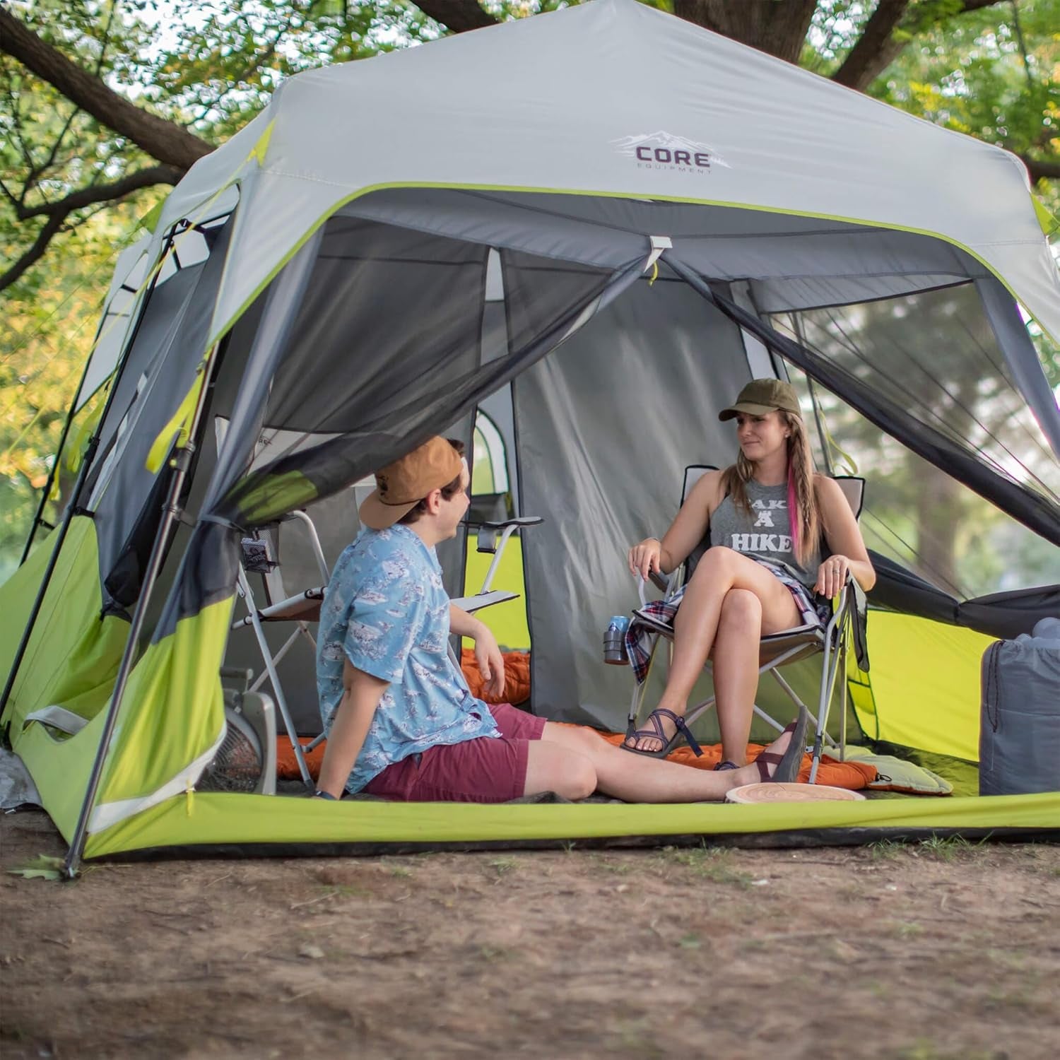 9 Person Instant Cabin Tent - 14' X 9', Green (40008)