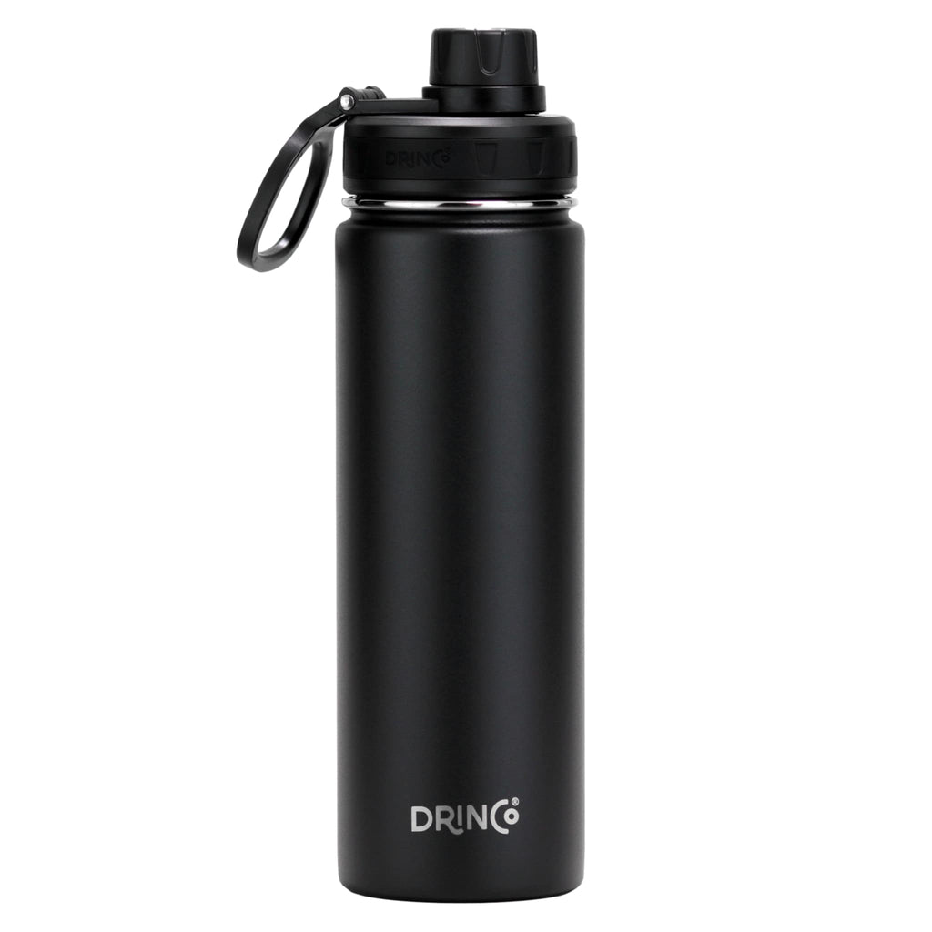 DRINCO 22oz Stainless Steel Sport Water Bottle - Black – Pals By Design