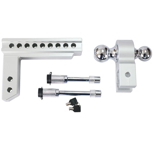 Alu Adjustable Trailer Drop Hitch 2inch Receiver 8 Inch Adjustable – view 2 – Pals By Design