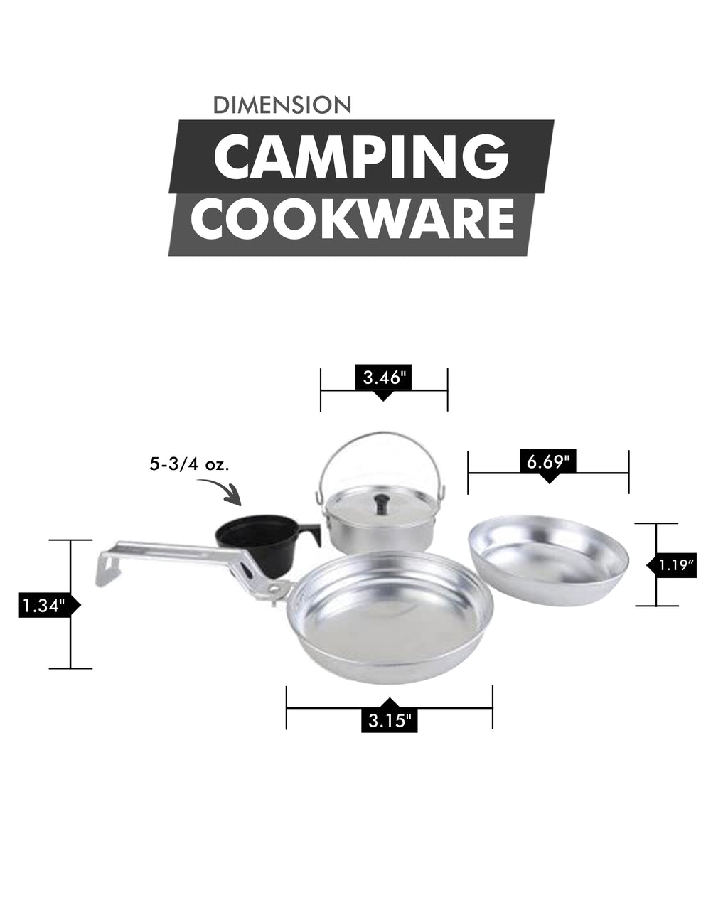 Camping Cookware Set, Aluminum – view 3 – Pals By Design