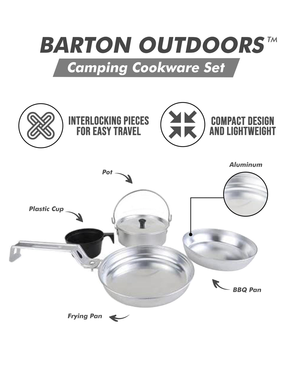 Camping Cookware Set, Aluminum – view 2 – Pals By Design
