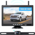 Wireless Backup Camera 1080P HD 7 Inch Monitor IP69 Waterproof IR Night Vision for Rv/Trailer/Truck/Van AWT7