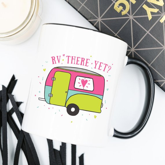 RV There Yet, Camping Mug, Camping Gift, Adventure – view 2 – Pals By Design