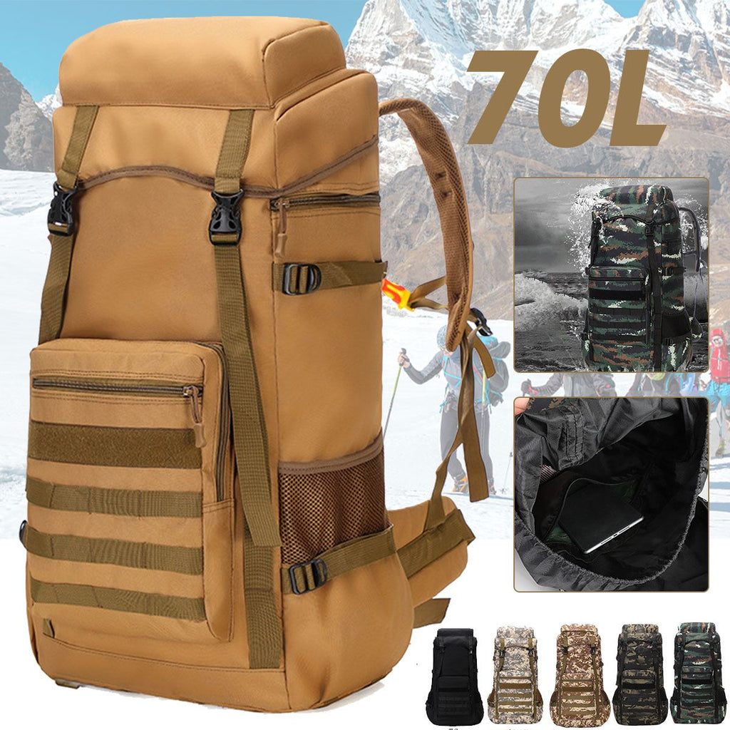 Waterproof Outdoor Camping 70L Military Backpack – Pals By Design