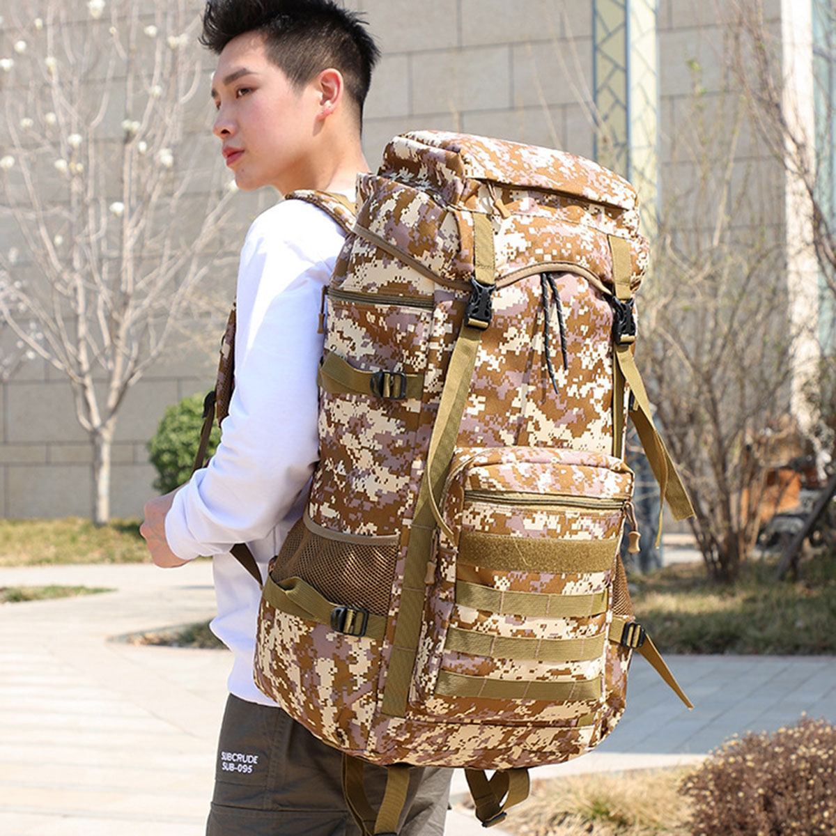 Waterproof Outdoor Camping 70L Military Backpack – view 7 – Pals By Design