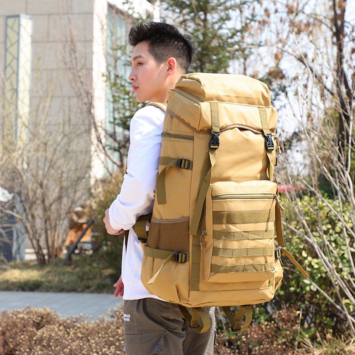 Waterproof Outdoor Camping 70L Military Backpack – view 6 – Pals By Design