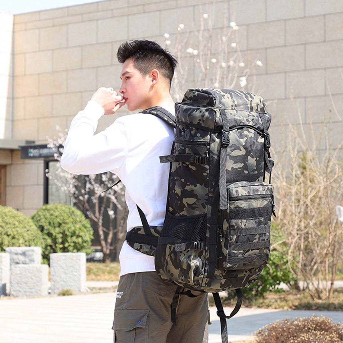 Waterproof Outdoor Camping 70L Military Backpack – view 5 – Pals By Design