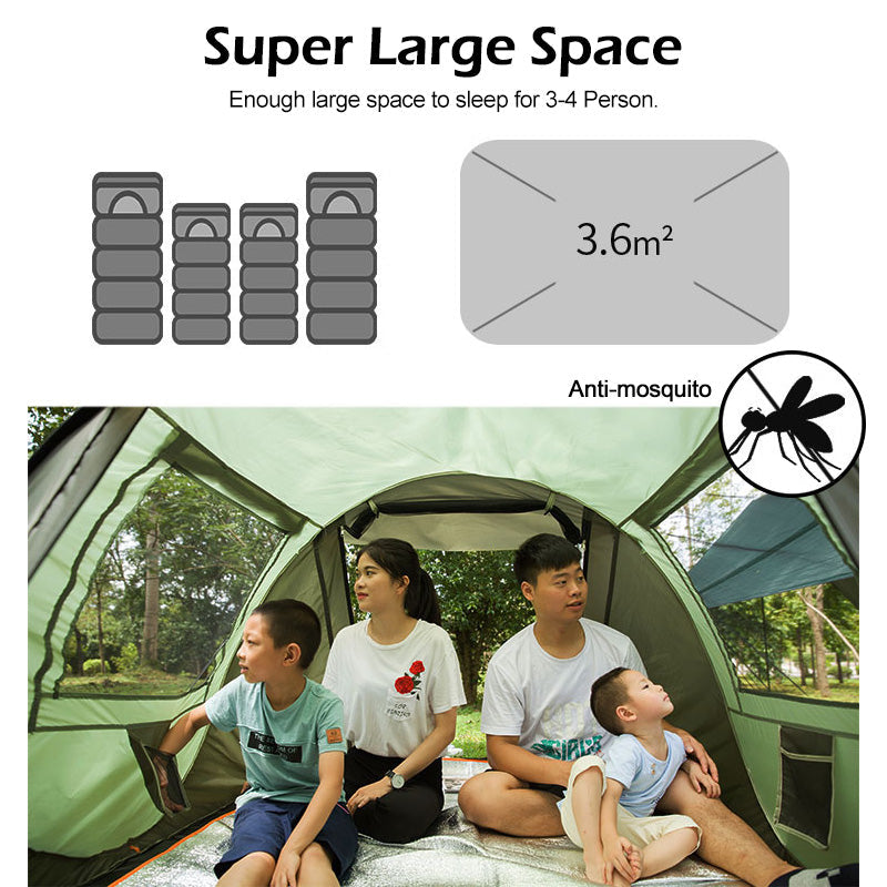 Large Capacity 4 to 5 Persons Automatic Pop Up Camping Tent – view 3 – Pals By Design